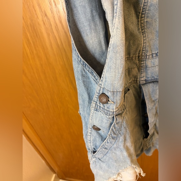 R13 Shortalls Overall Denim Shorts Distressed Size S - Picture 12 of 16